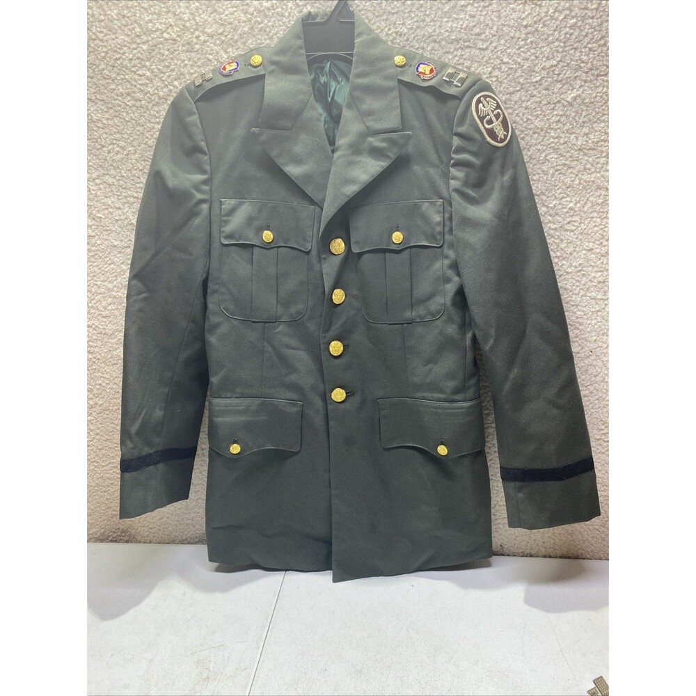 VTG US Army Coat Wool Sergeant Specialist Jacket Men's 36 Long 8405-01-105-6080